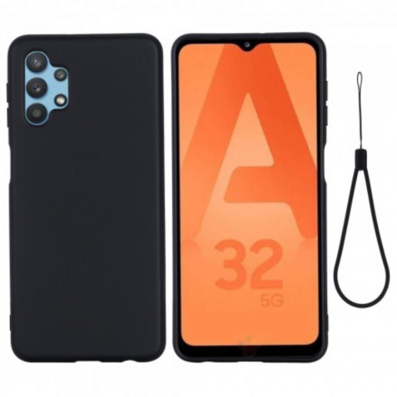 Cover Samsung Galaxy A32 5G Flydende Silikone Med Snor