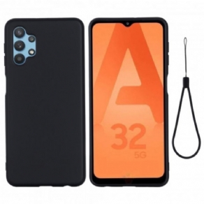 Cover Samsung Galaxy A32 5G Flydende Silikone Med Snor