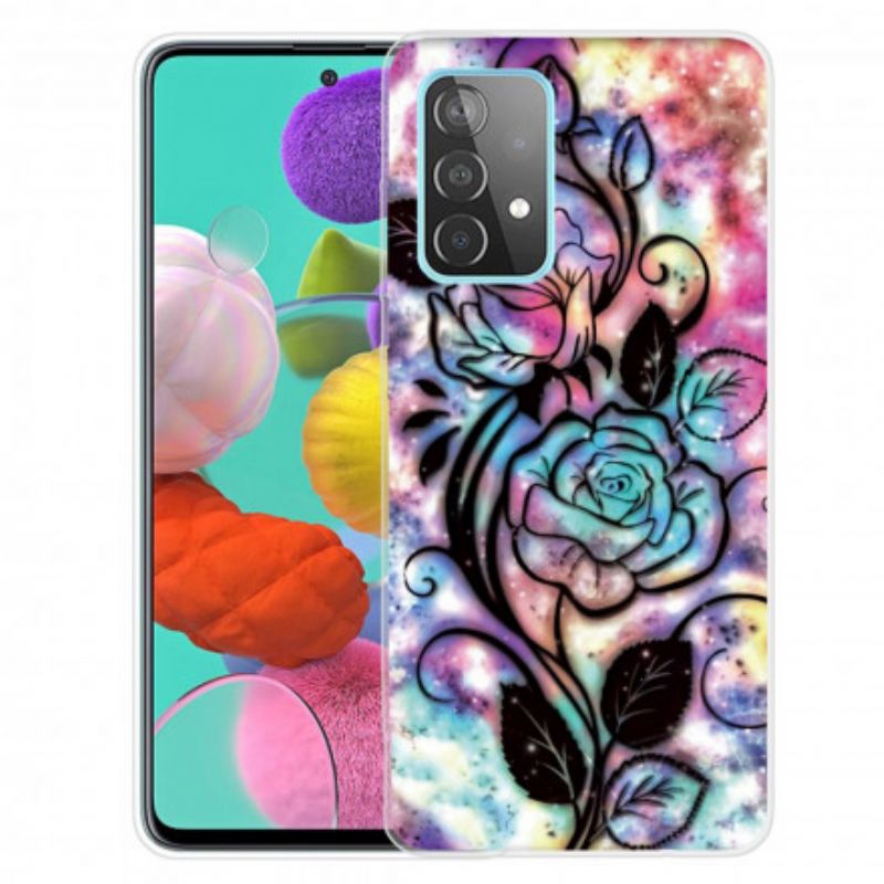 Cover Samsung Galaxy A32 5G Grafisk Blomst