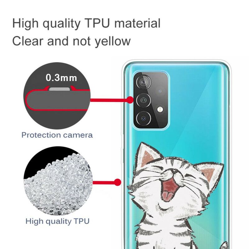 Cover Samsung Galaxy A32 5G Sød Kat