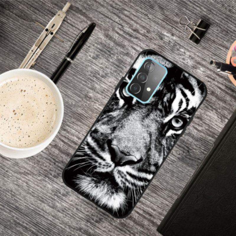 Cover Samsung Galaxy A32 5G Sort Og Hvid Tiger