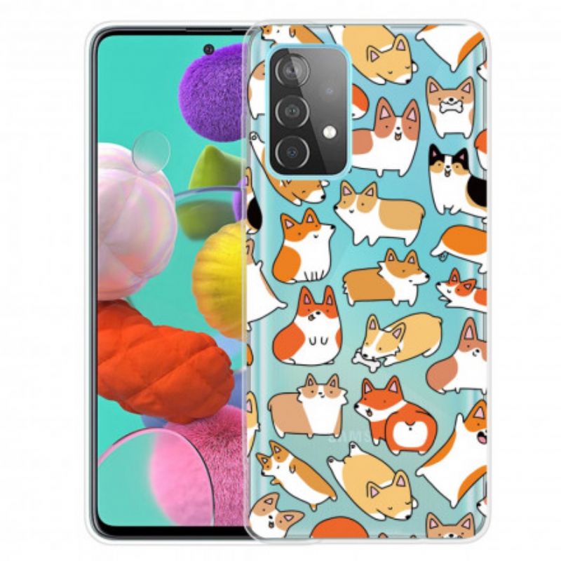 Cover Samsung Galaxy A32 5G Transparente Flere Hunde