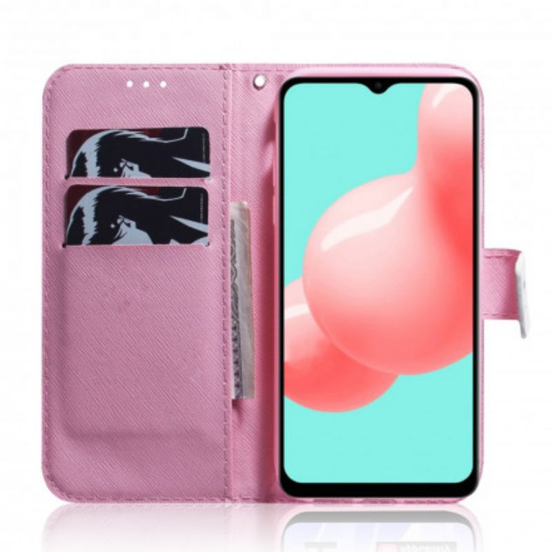 Flip Cover Samsung Galaxy A32 5G Gammel Rosenblomst