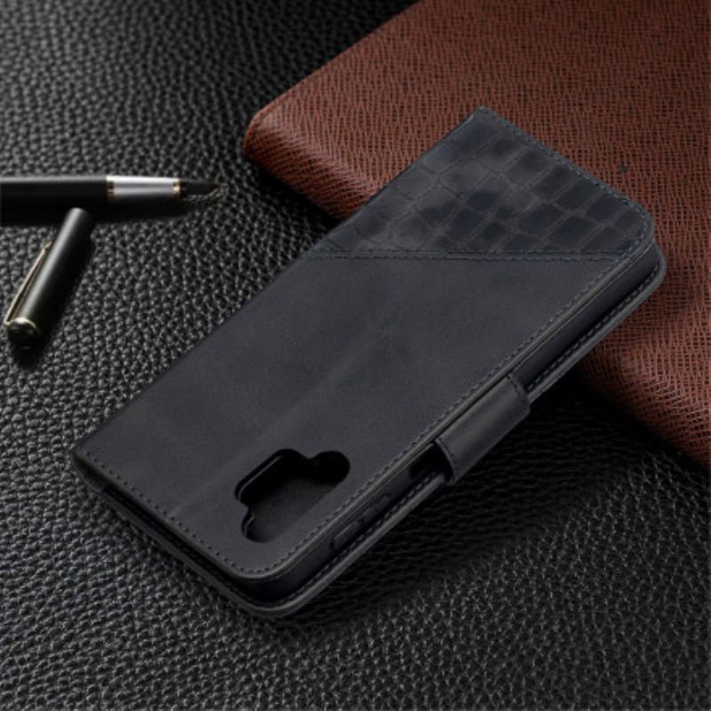 Flip Cover Samsung Galaxy A32 5G Klassisk Krokodilleskind