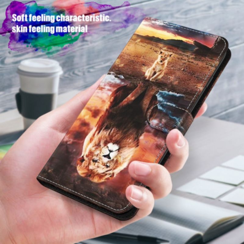 Flip Cover Samsung Galaxy A32 5G Lyspletløve Med Snor