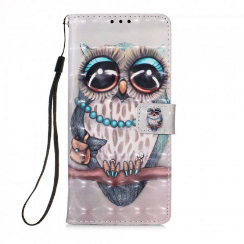 Flip Cover Samsung Galaxy A32 5G Med Snor Frøken Strappy Owl