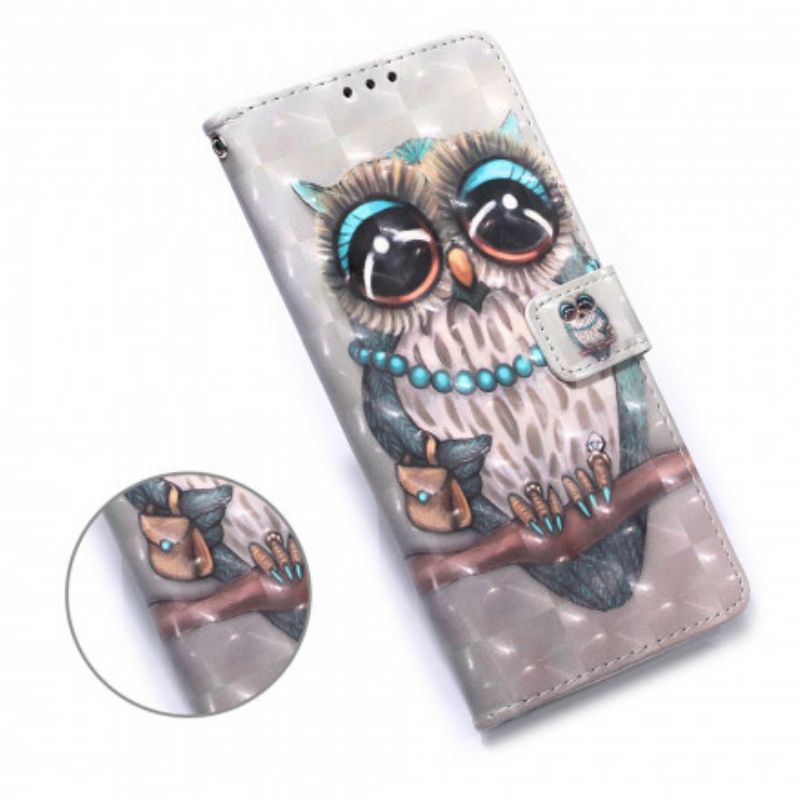 Flip Cover Samsung Galaxy A32 5G Med Snor Frøken Strappy Owl