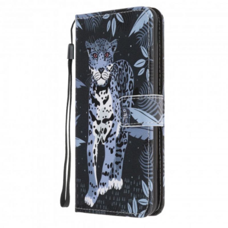 Flip Cover Samsung Galaxy A32 5G Med Snor Thong Leopard