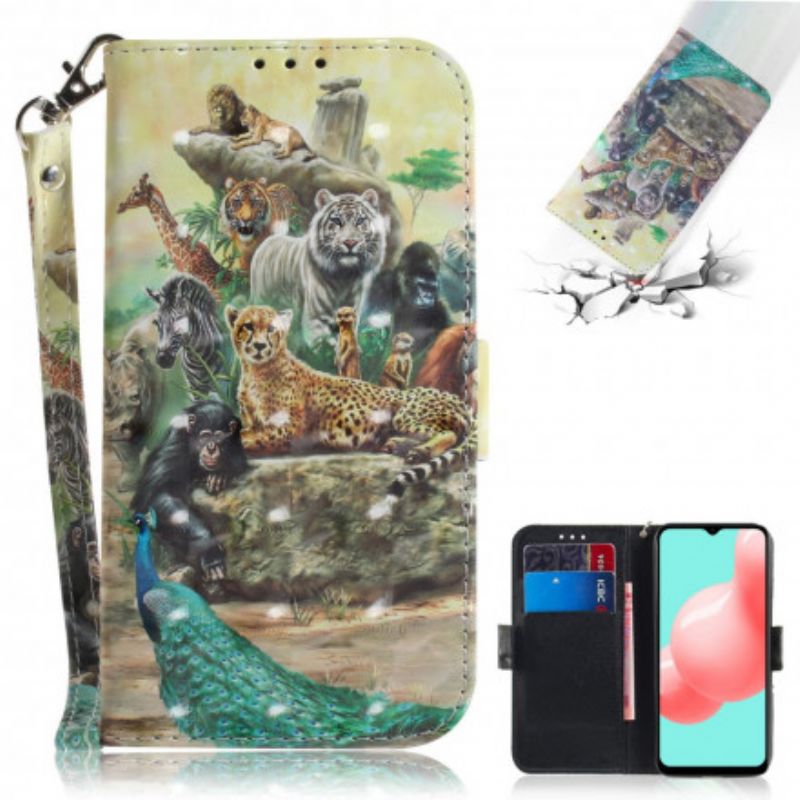 Flip Cover Samsung Galaxy A32 5G Med Snor Thong Safari Dyr