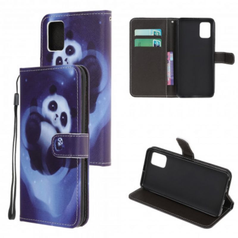 Flip Cover Samsung Galaxy A32 5G Med Snor Thong Space Panda