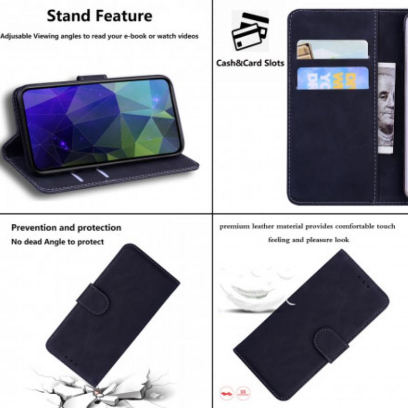 Flip Cover Samsung Galaxy A32 5G Monokrom Lædereffekt