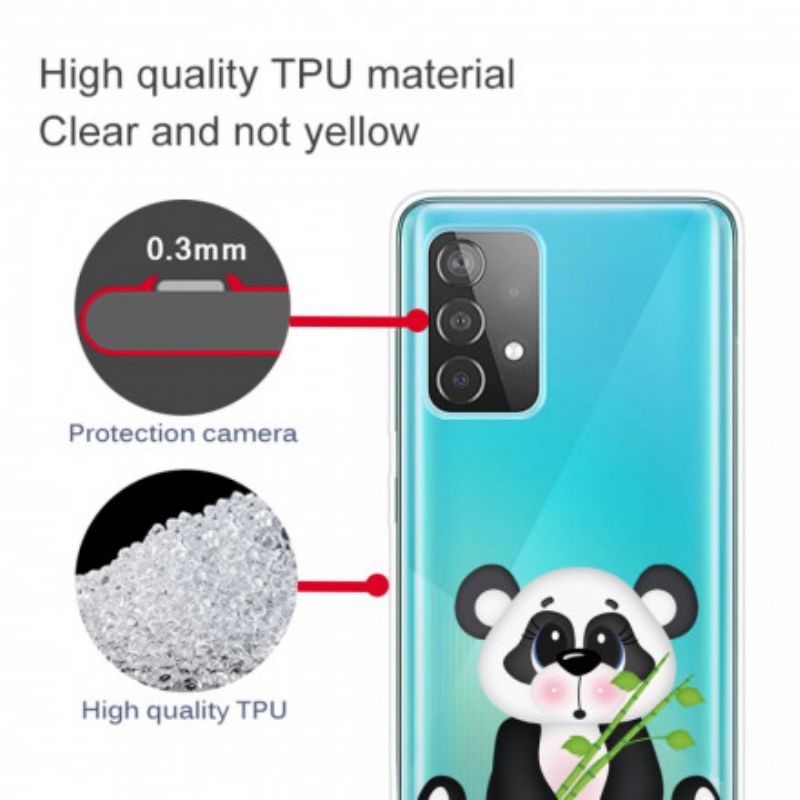 Mobilcover Samsung Galaxy A32 5G Transparent Trist Panda