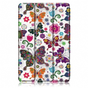 Cover Samsung Galaxy Tab S8 / Tab S7 Forbedrede Sommerfugle Og Blomster