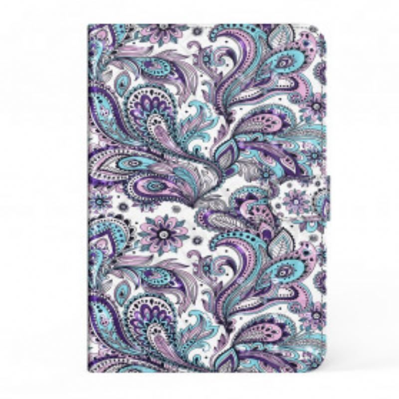 Flip Cover Samsung Galaxy Tab S8 / Tab S7 Paisley-mønster I Imiteret Læder