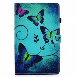 Flip Cover Samsung Galaxy Tab S8 / Tab S7 Unikke Sommerfugle