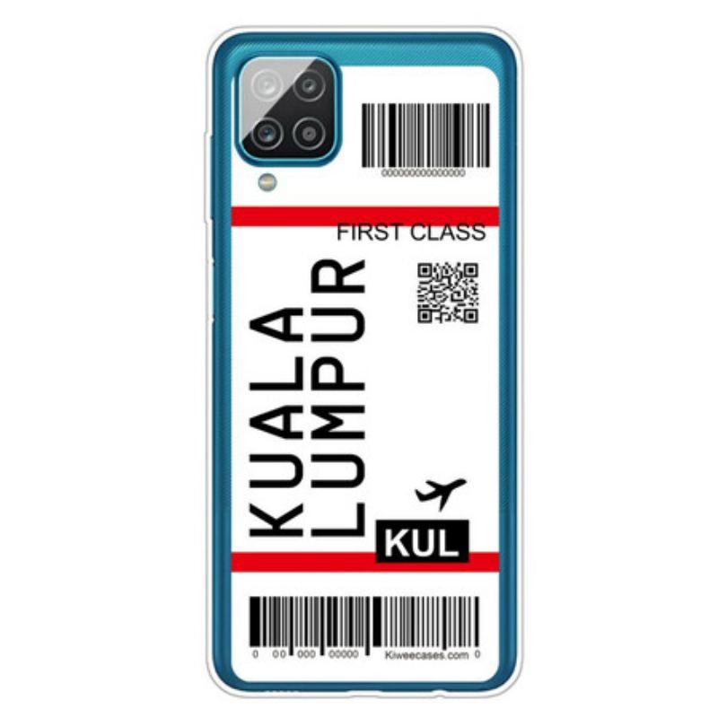 Cover Samsung Galaxy M12 / A12 Boardingkort Til Kuala Lumpur