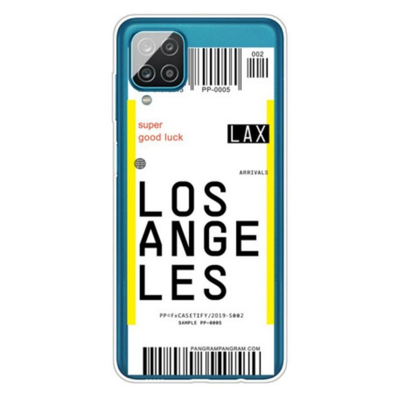 Cover Samsung Galaxy M12 / A12 Boardingkort Til Los Angeles