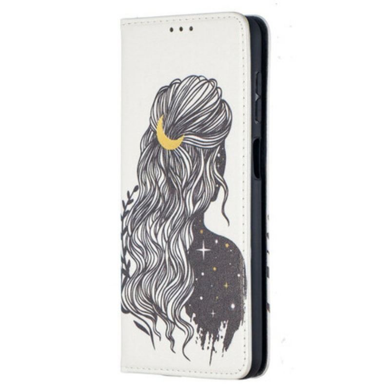 Cover Samsung Galaxy M12 / A12 Flip Cover Smuk Hår