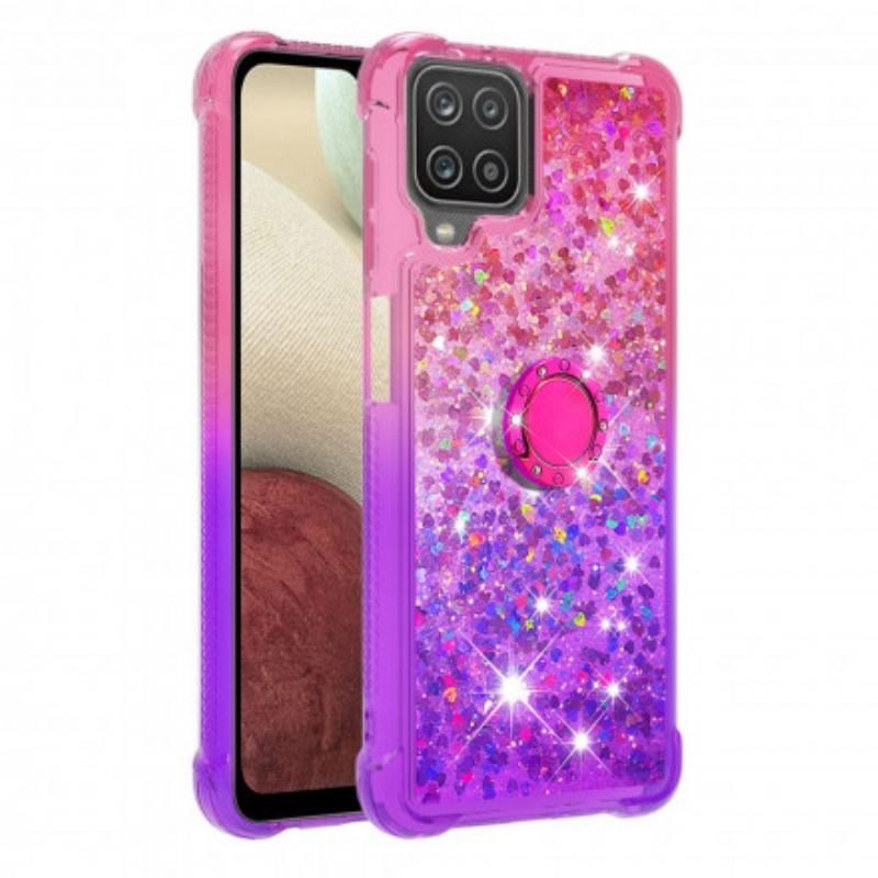 Cover Samsung Galaxy M12 / A12 Glitter Ring-bracket