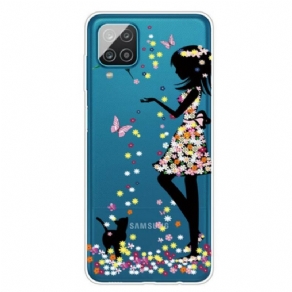 Cover Samsung Galaxy M12 / A12 Smukt Blomsterhoved