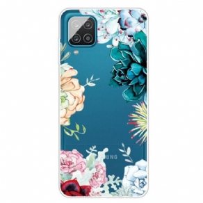 Cover Samsung Galaxy M12 / A12 Sømløse Akvarelblomster