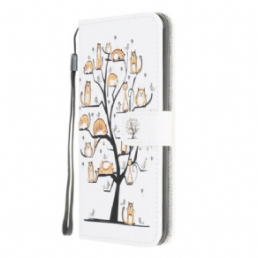 Flip Cover Samsung Galaxy M12 / A12 Med Snor Funky Cats Med Rem