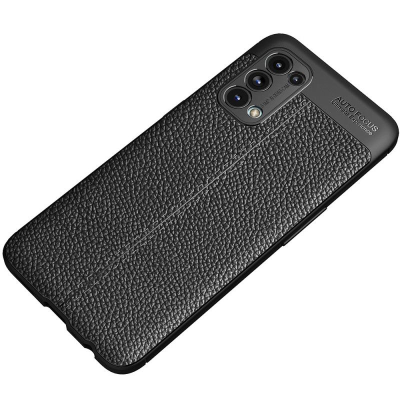 Cover Oppo Find X3 Lite Dobbelt Linje Litchi Lædereffekt