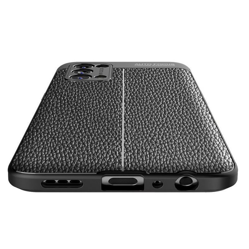 Cover Oppo Find X3 Lite Dobbelt Linje Litchi Lædereffekt