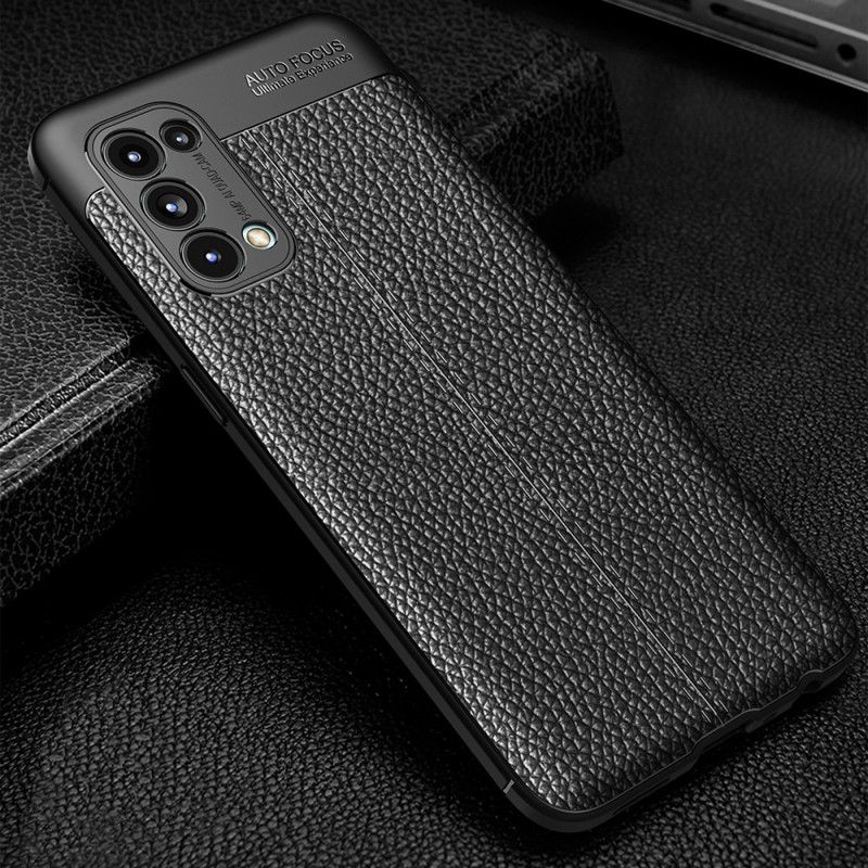 Cover Oppo Find X3 Lite Dobbelt Linje Litchi Lædereffekt