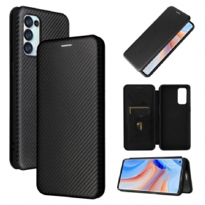 Cover Oppo Find X3 Lite Flip Cover Farvet Carbon Silikone