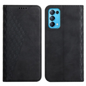 Cover Oppo Find X3 Lite Flip Cover Geo Lædereffekt