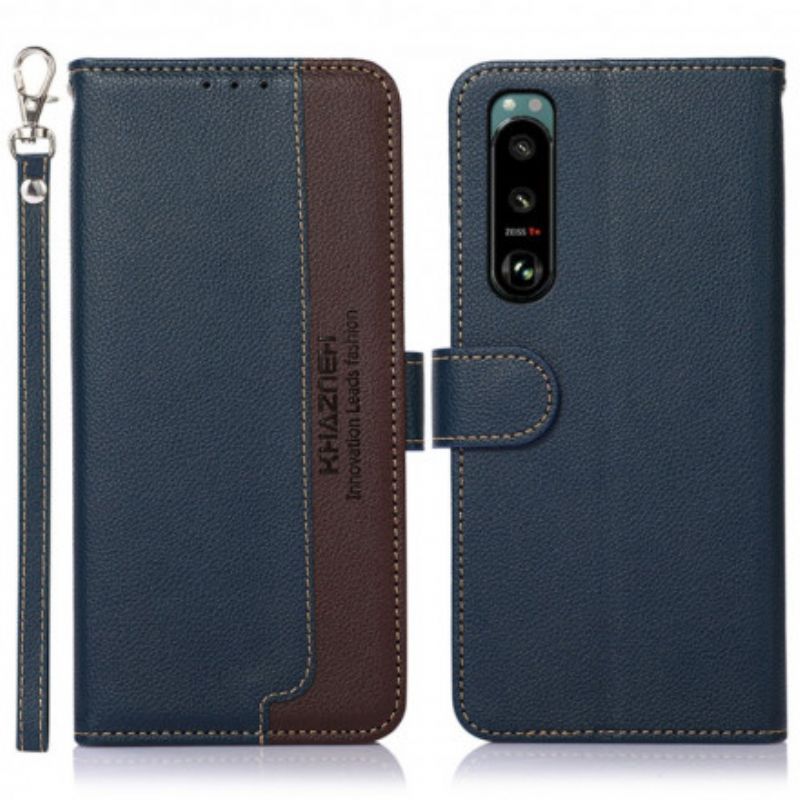 Flip Cover Sony Xperia 5 III Liche Style Rfid Khazneh