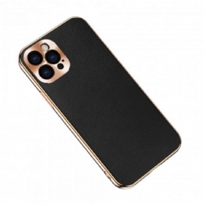 Cover iPhone 12 / 12 Pro Beskyttelsessæt Beskyttelse Af Ægte Læder Fotomodul