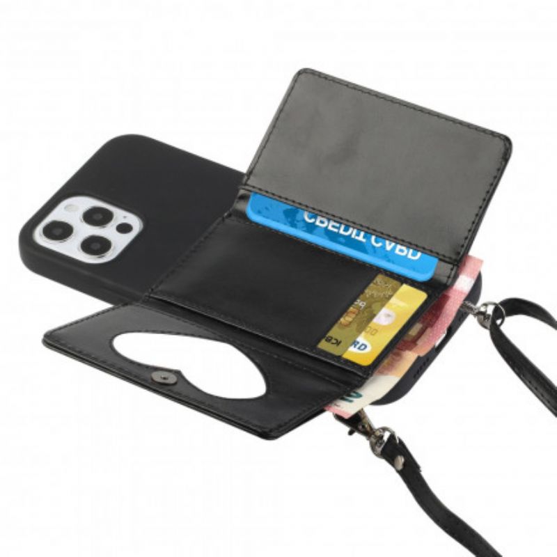 Cover iPhone 12 / 12 Pro Crossbody Kortholder