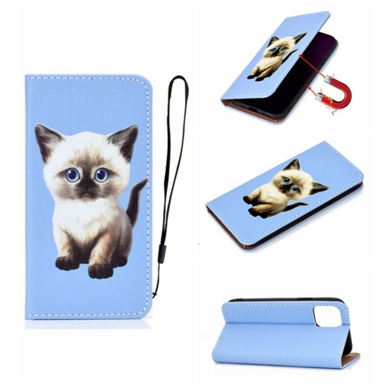 Cover iPhone 12 / 12 Pro Flip Cover Superstar Cat