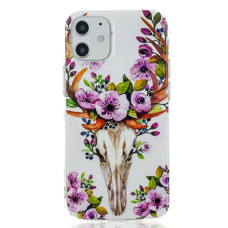 Cover iPhone 12 / 12 Pro Fluorescerende Blomsterelg