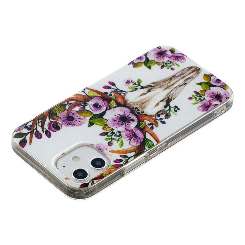 Cover iPhone 12 / 12 Pro Fluorescerende Blomsterelg