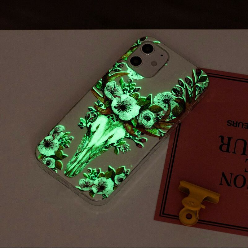 Cover iPhone 12 / 12 Pro Fluorescerende Blomsterelg