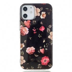 Cover iPhone 12 / 12 Pro Fluorescerende Blomsterserie