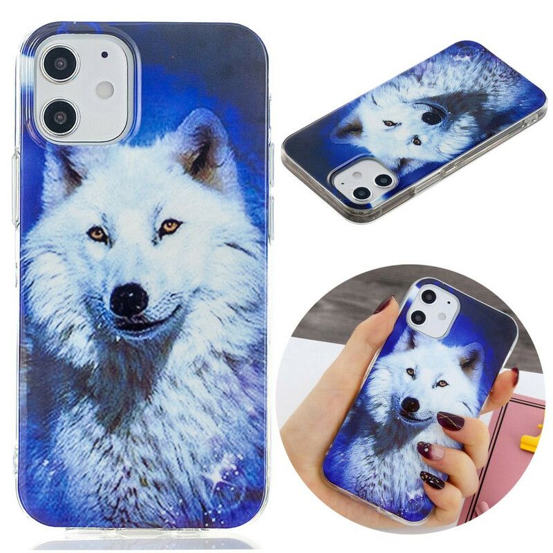 Cover iPhone 12 / 12 Pro Fluorescerende Wolf Series