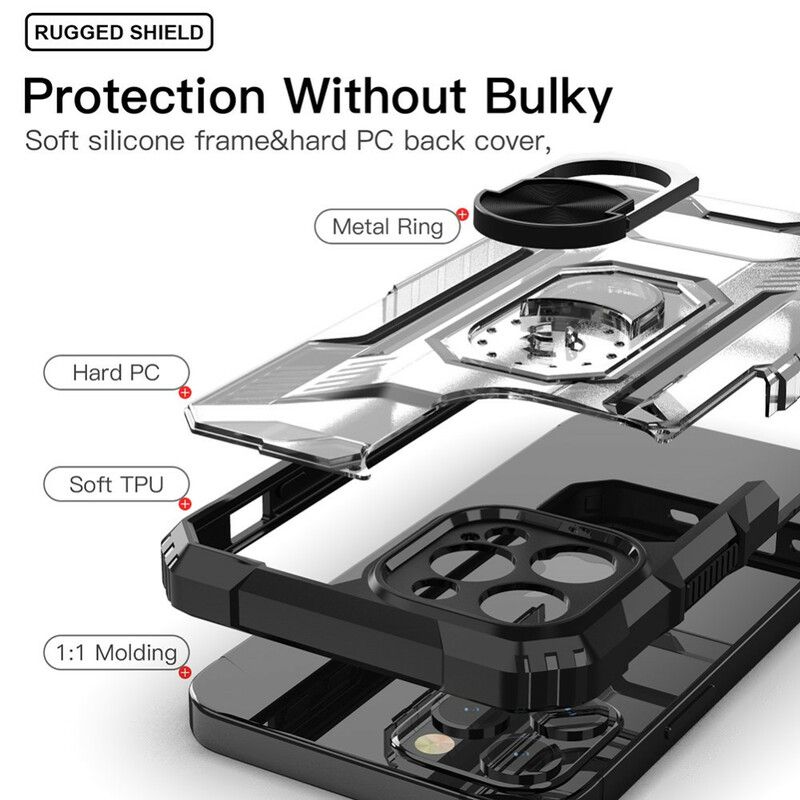 Cover iPhone 12 / 12 Pro Frostet Med Ring-støtte