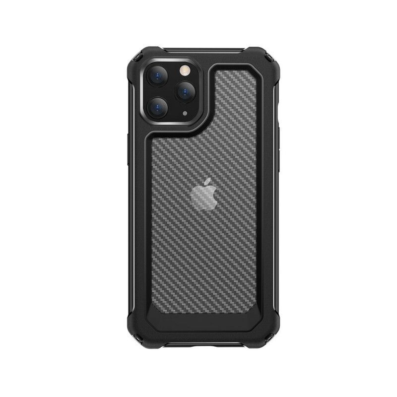 Cover iPhone 12 / 12 Pro Transparent Carbon Fiber Texture