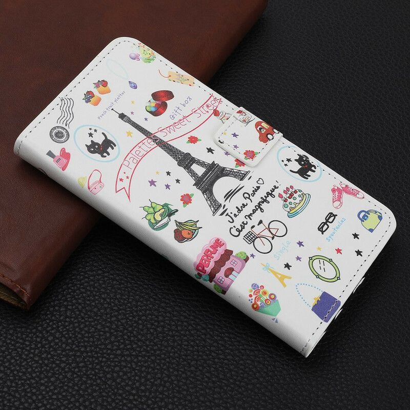 Flip Cover iPhone 12 / 12 Pro Jeg Elsker Paris