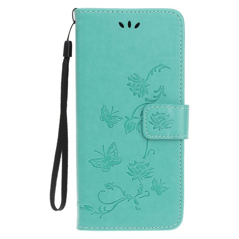 Flip Cover iPhone 12 / 12 Pro Med Snor Floral Strappy