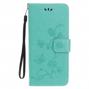 Flip Cover iPhone 12 / 12 Pro Med Snor Floral Strappy