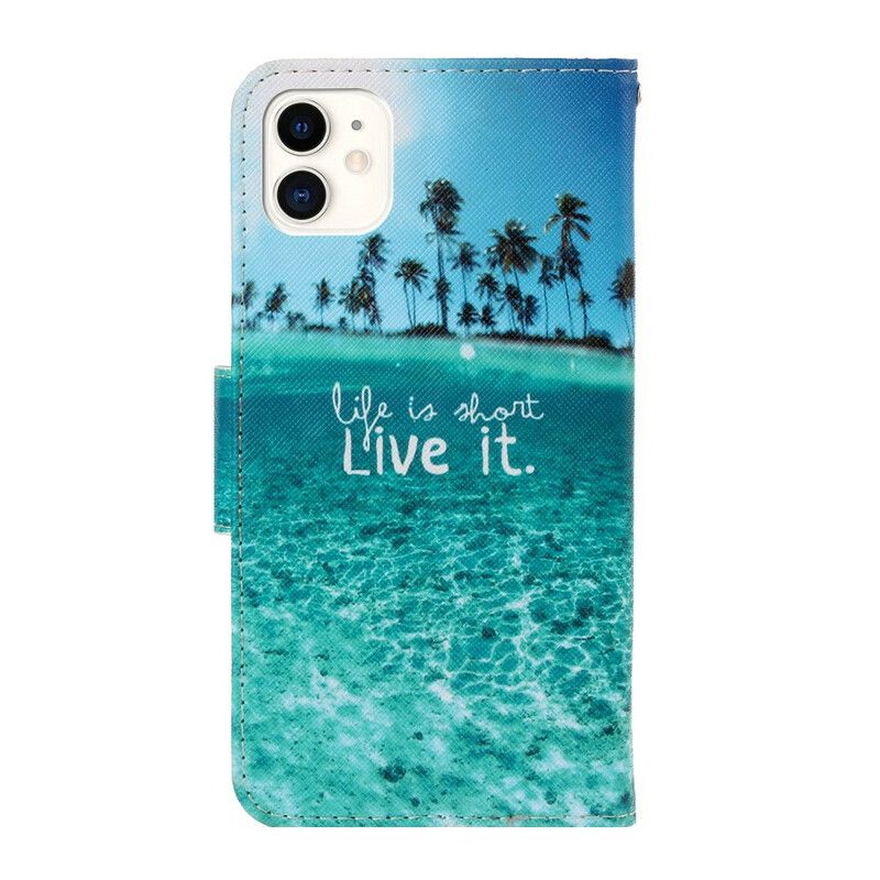 Flip Cover iPhone 12 / 12 Pro Med Snor Live It Strappy