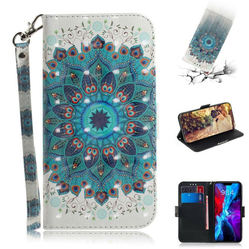 Flip Cover iPhone 12 / 12 Pro Med Snor Masterful Strappy Mandala