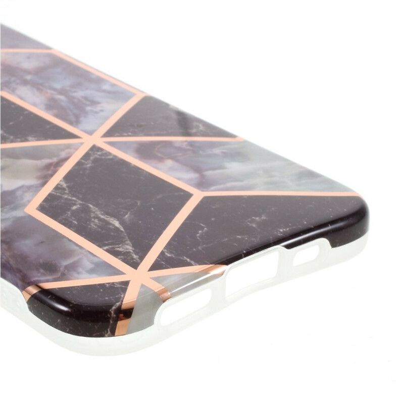 Mobilcover iPhone 12 / 12 Pro Silicone Marmor Geometri