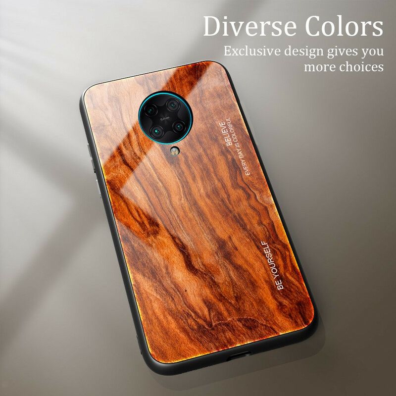 Cover Poco F2 Pro Trædesign Hærdet Glas