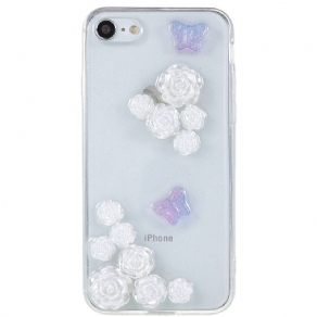 Cover iPhone SE 3 / SE 2 / 8 / 7 3d Blomster